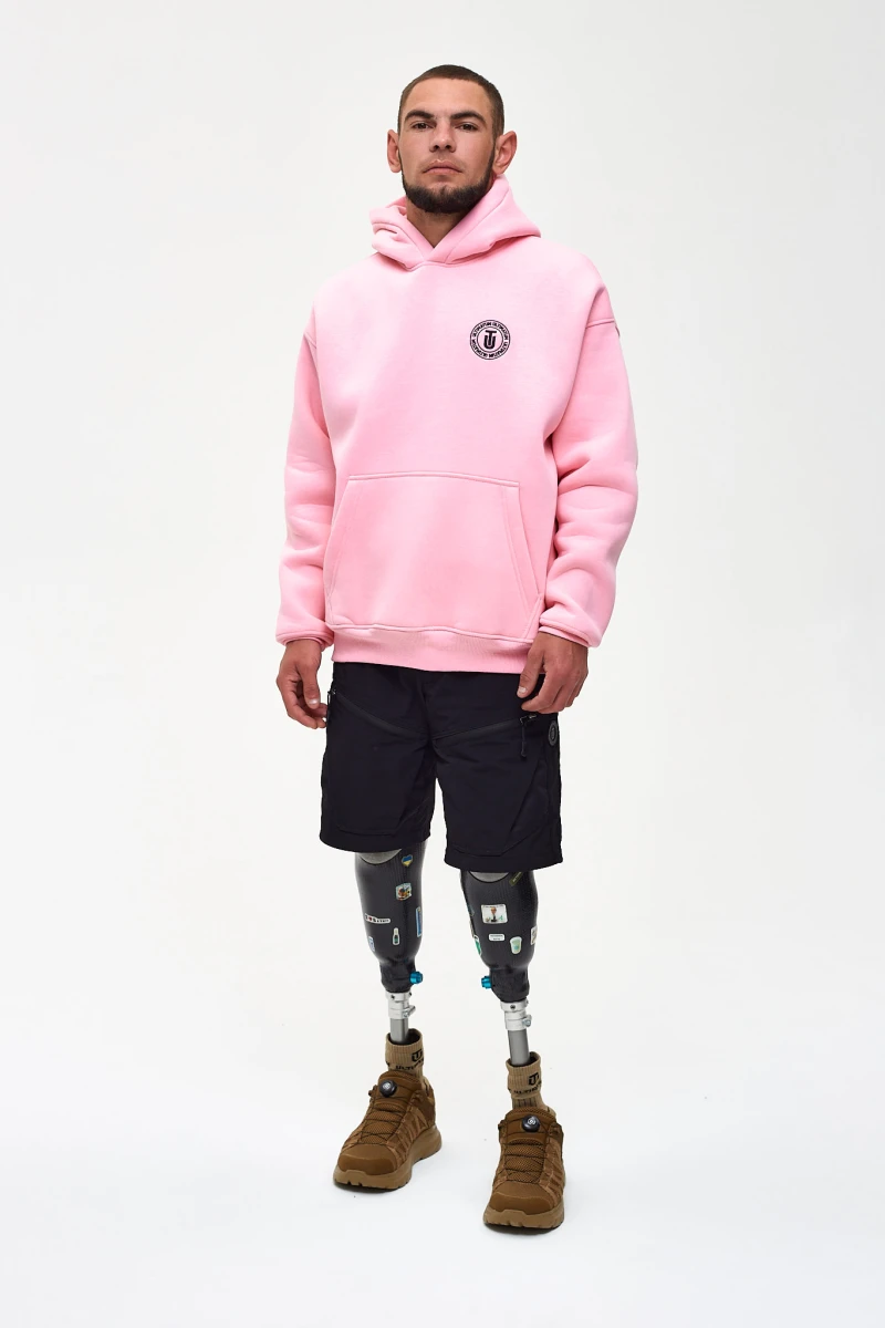Худі футер з принтом ULTIMATUM Рожевий