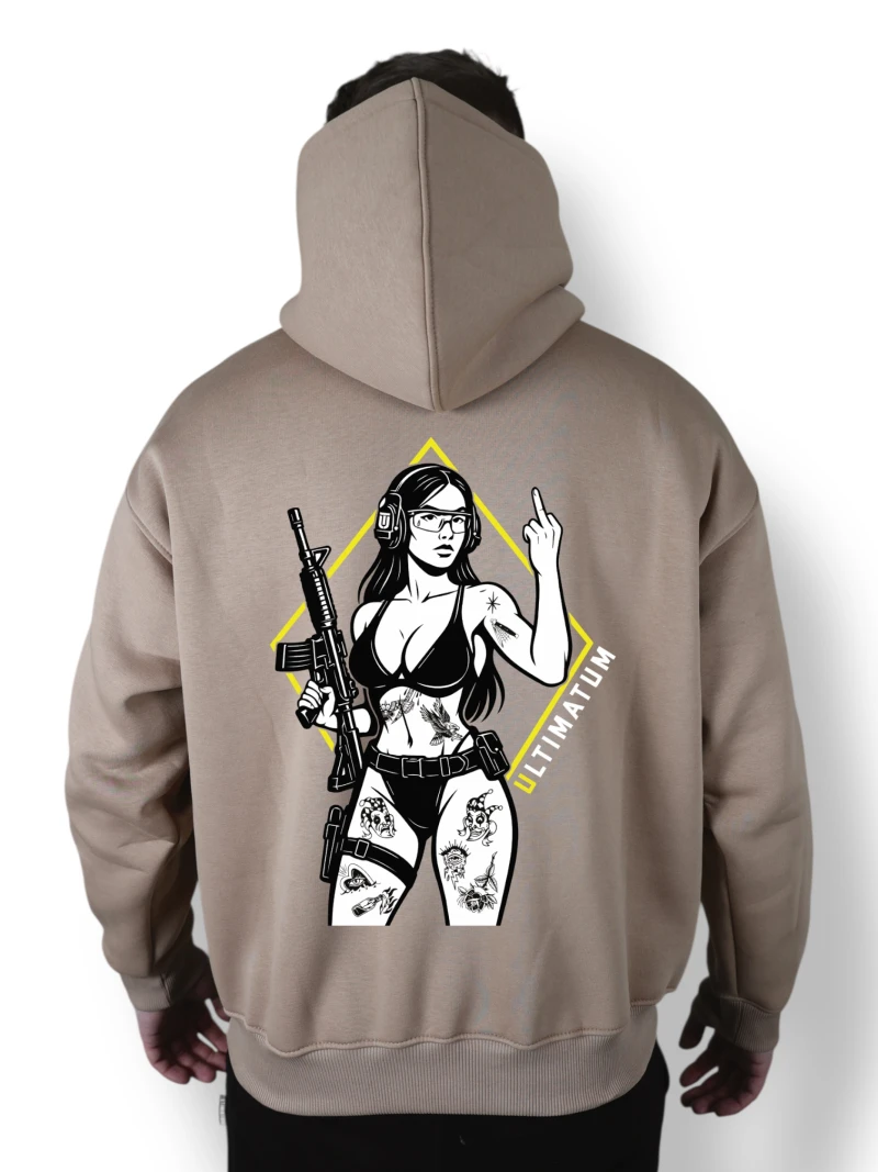 Худи футер с принтом №14 ULTIMATUM Койот