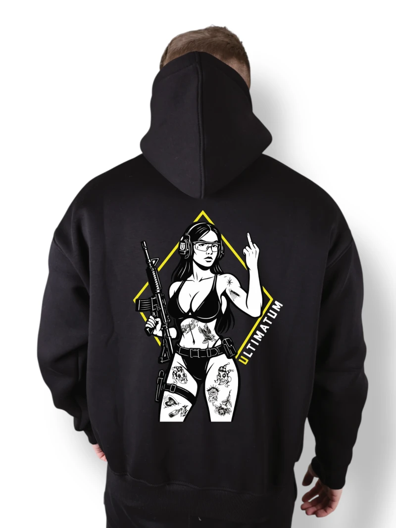Худи футер с принтом №14 ULTIMATUM Черное