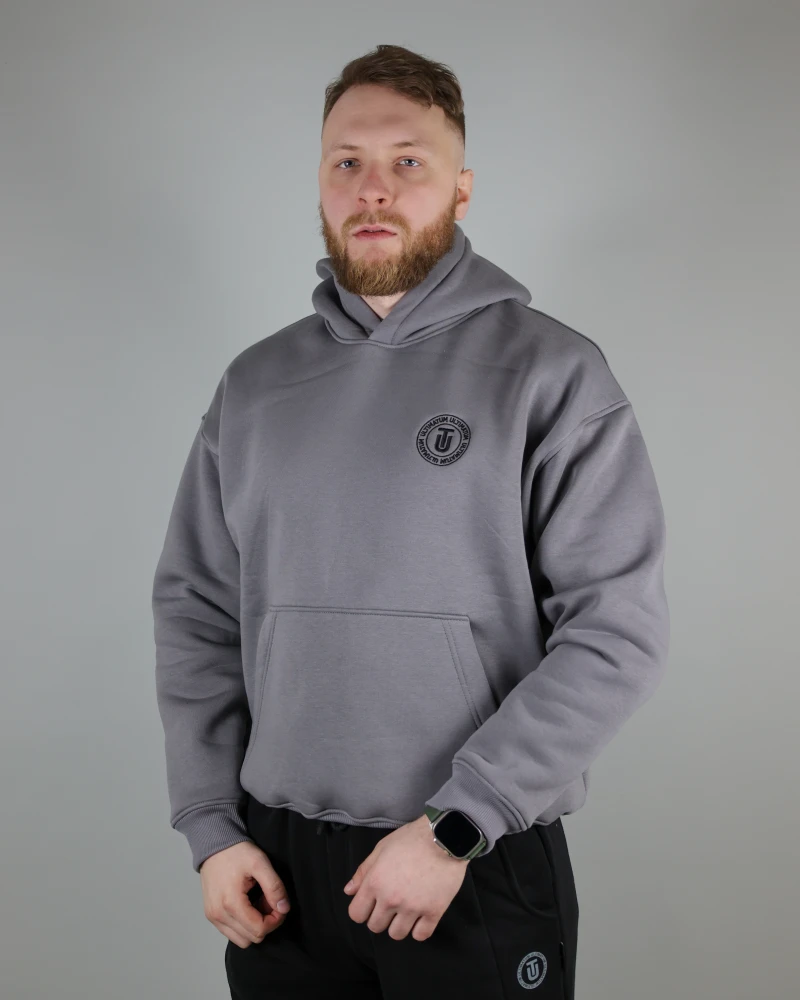 Худи футер с принтом №15 ULTIMATUM Графит