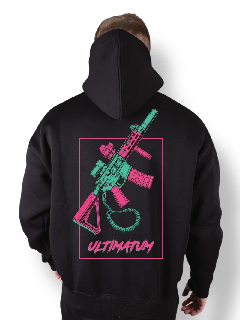 Худи футер с принтом №15 ULTIMATUM Черное