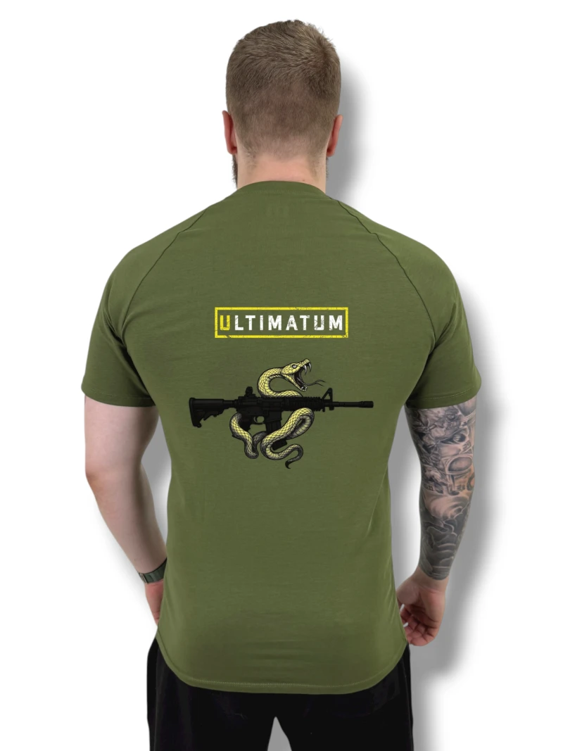 Футболка з back-принтом №17 ULTIMATUM Vector Олива