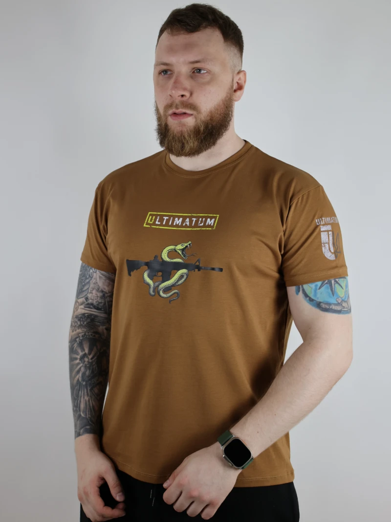 Футболка з принтом ULTIMATUM SQUAD Койот
