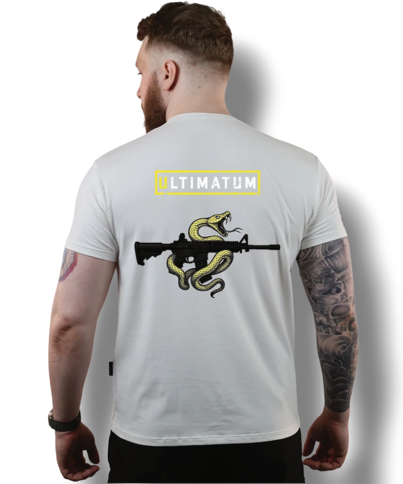 Футболка з принтом №17 ULTIMATUN SQUAD Білий